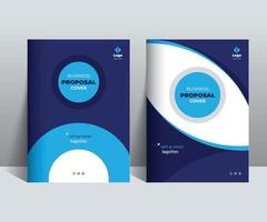 Blue Proposal Cover Design Template adept for multipurpose Projects vector