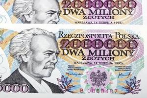 Old Polish money - 2000000 Zloty a background photo