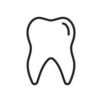 Human Tooth Line Icon. Toothache, Teeth Pain Sign. Oral Hygiene Outline Icon. Dentistry Clinic Logo. Tooth Care, Dental Treatment Linear Pictogram. Editable Stroke. Isolated Vector Illustration.