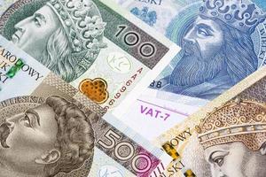 Vat tax - documents with Polish money photo