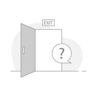 exit, log out confirmation page concept illustration flat design vector eps10. modern graphic element for landing page, empty state ui, infographic, icon