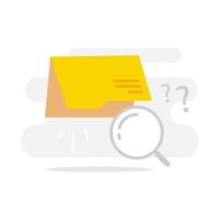 empty folder, no result, document, file, data not found  concept illustration flat design vector eps10. modern graphic element for landing page, empty state ui, infographic, icon