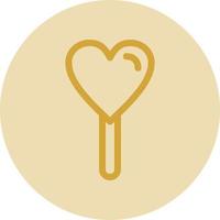 Heart Lollipop Vector Icon Design