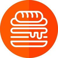 diseño de icono de vector de sándwich cubano