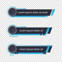Lower third video template design in vector