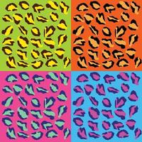 Colorful Leopard Texture Design vector