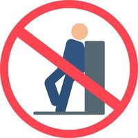 Do Not Lean Door Vector Icon