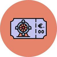 Ferris Wheel Ticket Vector Icon