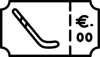 hockey boleto vector icono