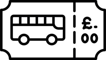 autobús boleto vector icono