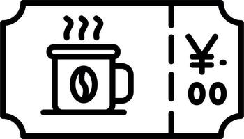 Coffee Ticket Vector Icon