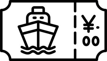 Boat Ticket Vector Icon