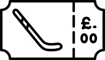 hockey boleto vector icono