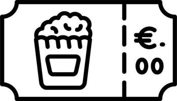 Popcorn Ticket Vector Icon