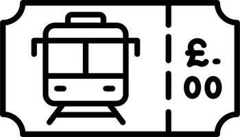 Train Ticket Vector Icon