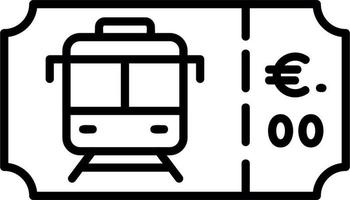 Train Ticket Vector Icon