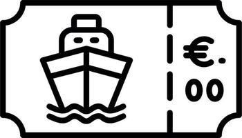 Boat Ticket Vector Icon