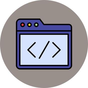 icono de vector de codificación
