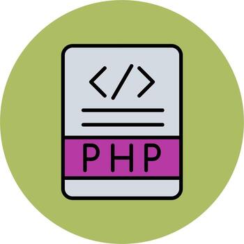 icono de vector de php