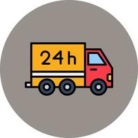 24Hours Delivery Vector Icon