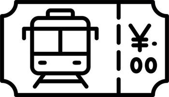 Train Ticket Vector Icon