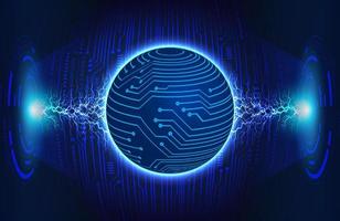 Modern Holographic Globe on Technology Background vector