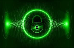 Modern Cybersecurity Technology Background with padlock vector