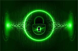 Modern Cybersecurity Technology Background with padlock vector