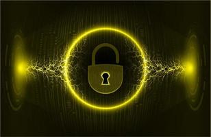 Modern Cybersecurity Technology Background with padlock vector