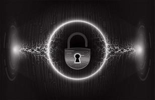 Modern Cybersecurity Technology Background with padlock vector