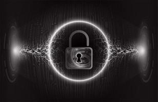 Modern Cybersecurity Technology Background with padlock vector