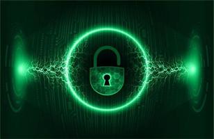 Modern Cybersecurity Technology Background with padlock vector