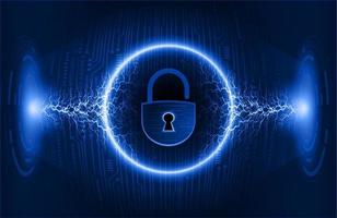 Modern Cybersecurity Technology Background with padlock vector