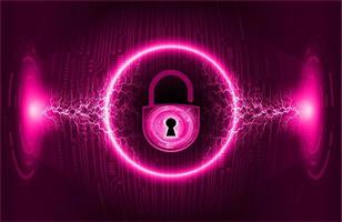 Modern Cybersecurity Technology Background with padlock vector