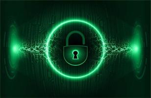 Modern Cybersecurity Technology Background with padlock vector