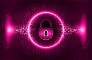 Modern Cybersecurity Technology Background with padlock vector