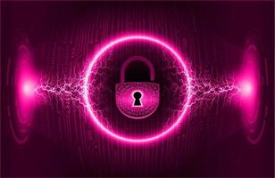 Modern Cybersecurity Technology Background with padlock vector