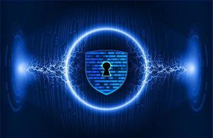 Modern Cybersecurity Technology Background with padlock vector