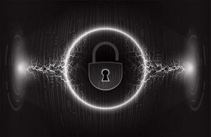 Modern Cybersecurity Technology Background with padlock vector