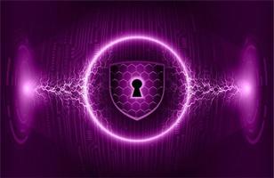 Modern Cybersecurity Technology Background with padlock vector