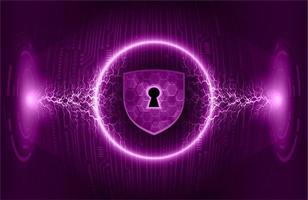 Modern Cybersecurity Technology Background with padlock vector