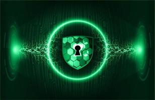 Modern Cybersecurity Technology Background with padlock vector