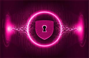 Modern Cybersecurity Technology Background with padlock vector