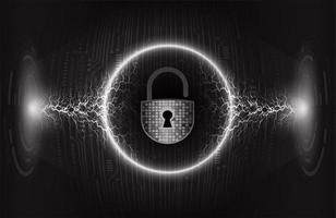 Modern Cybersecurity Technology Background with padlock vector