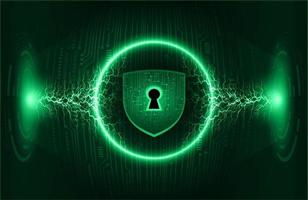 Modern Cybersecurity Technology Background with padlock vector