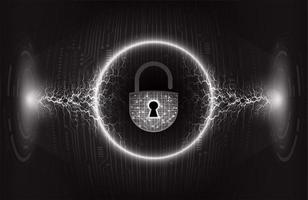 Modern Cybersecurity Technology Background with padlock vector