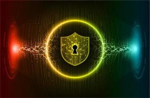 Modern Cybersecurity Technology Background with padlock vector