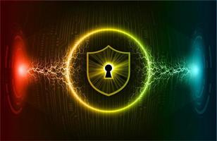 Modern Cybersecurity Technology Background with padlock vector