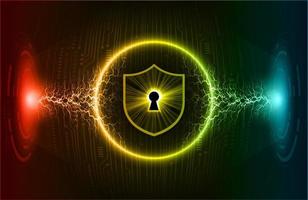 Modern Cybersecurity Technology Background with padlock vector