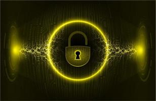 Modern Cybersecurity Technology Background with padlock vector